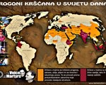 Slika Karta svijeta s žarištima progona.